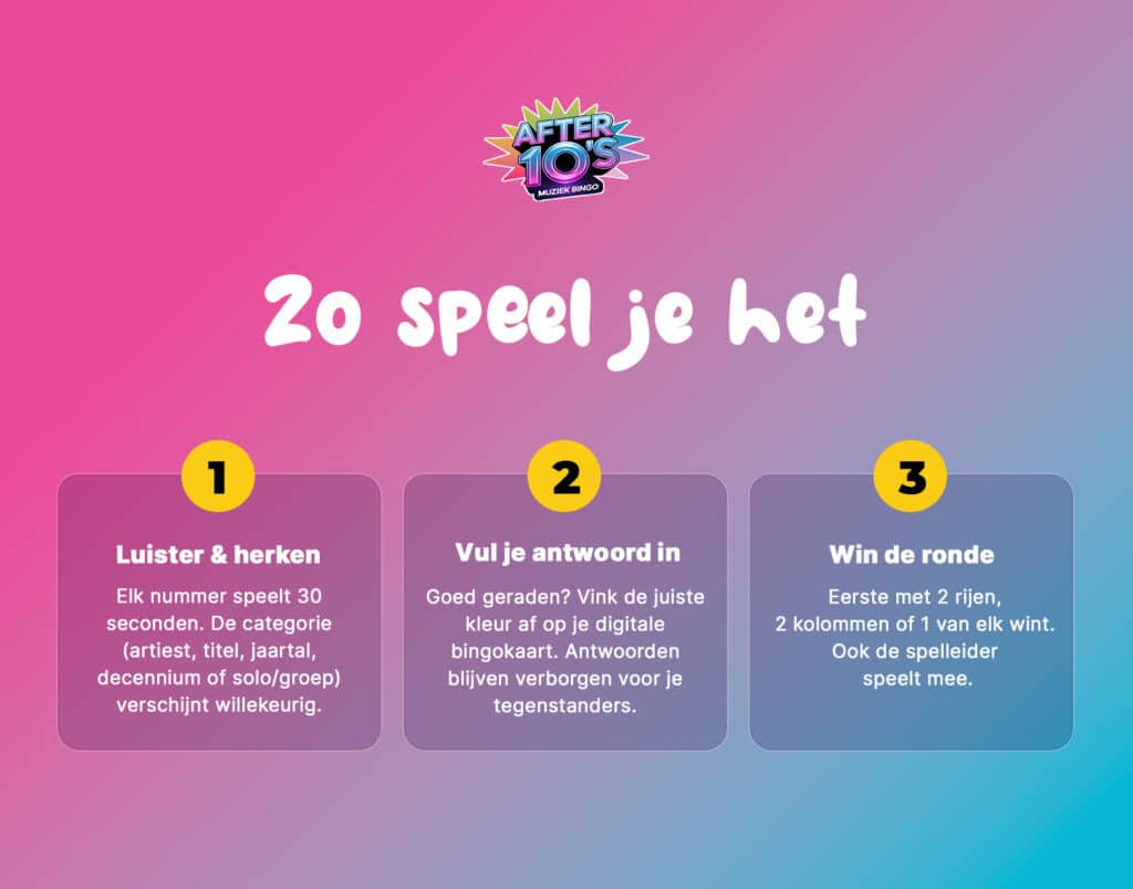 Muziekbingo - After 10's · Sfeer 3