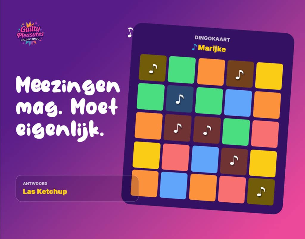 Muziekbingo - Guilty Pleasures · Sfeer 1