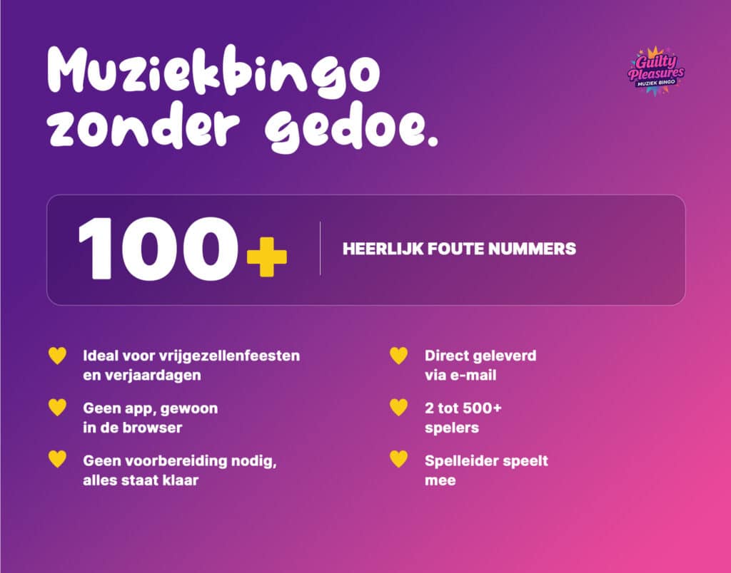 Muziekbingo - Guilty Pleasures · Sfeer 2