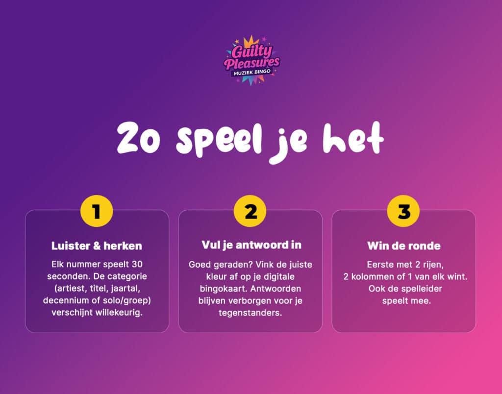 Muziekbingo - Guilty Pleasures · Sfeer 3