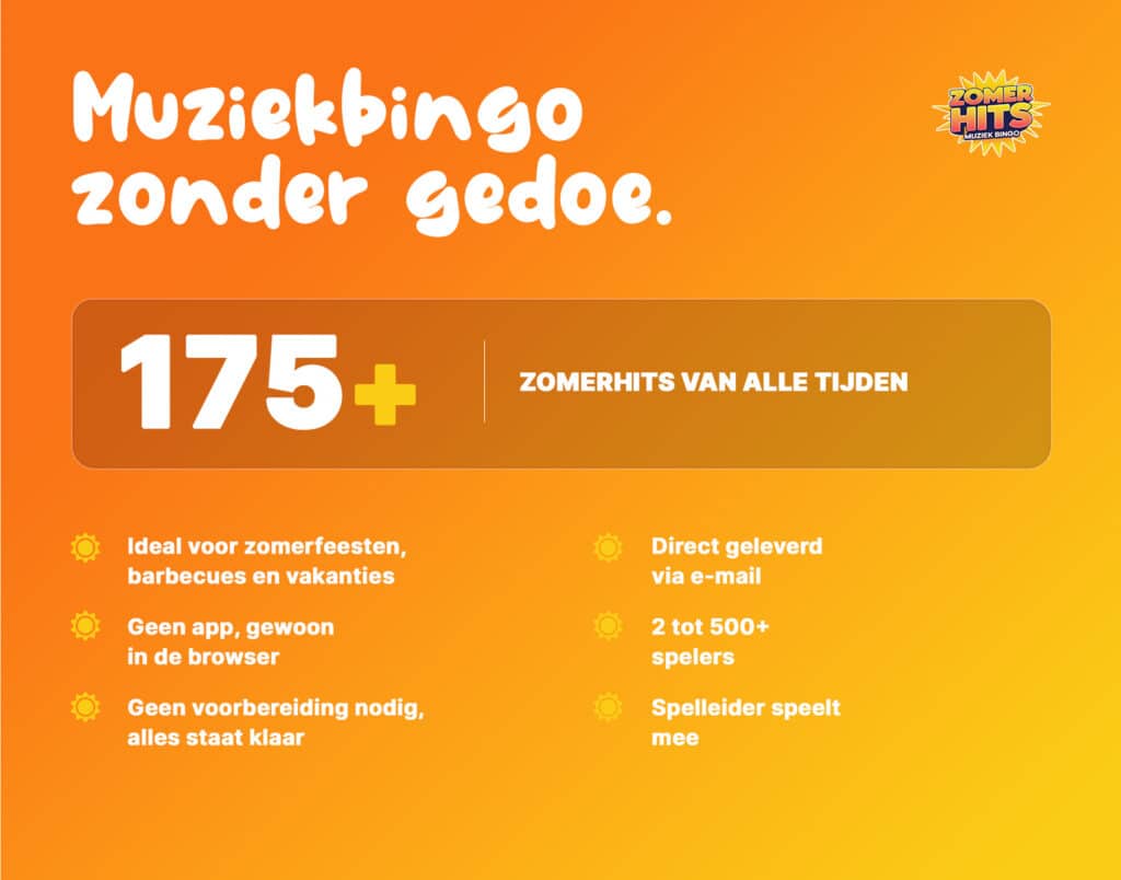 Muziekbingo - Zomer Hits · Sfeer 2